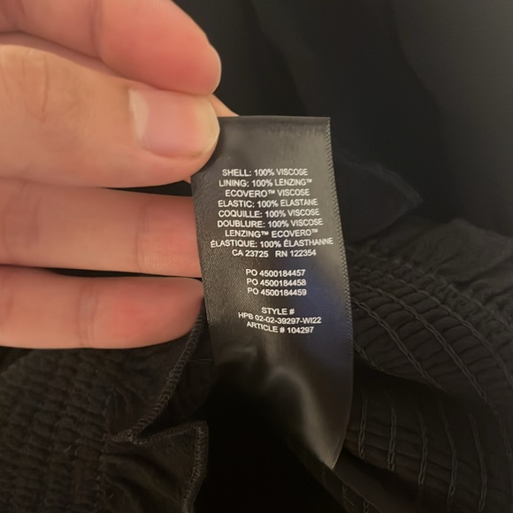 NWT Black Aritzia Wilfred Babaton Sunday Best Sinatra Longsleeve Blouse size s - Picture 8 of 9